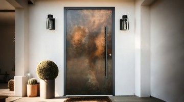 Armored Cast Aluminum Door with UV Transfer Finish for Villas & Commercial Projects