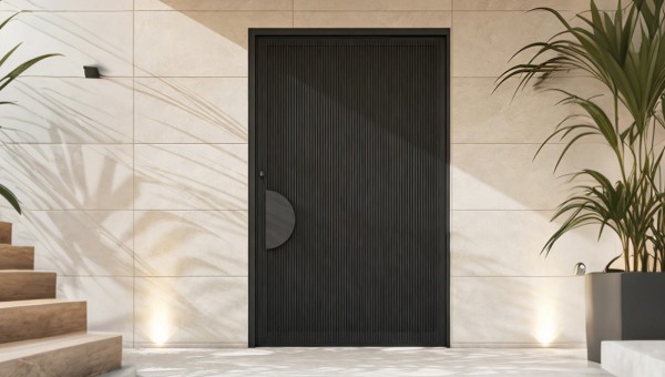 Sunken Engraving Cast Aluminum Door Panel for Villas & Commercial Projects