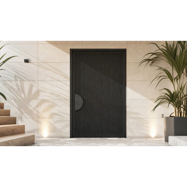 Sunken Engraving Cast Aluminum Door Panel for Villas & Commercial Projects