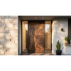 Relief Engraved Cast Aluminum Entry Door | Custom CNC Pattern