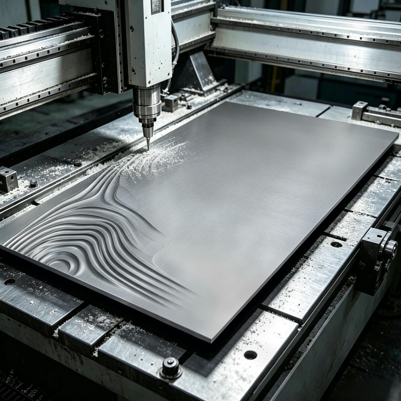 5-axis CNC relief engraving for cast aluminum entry doors