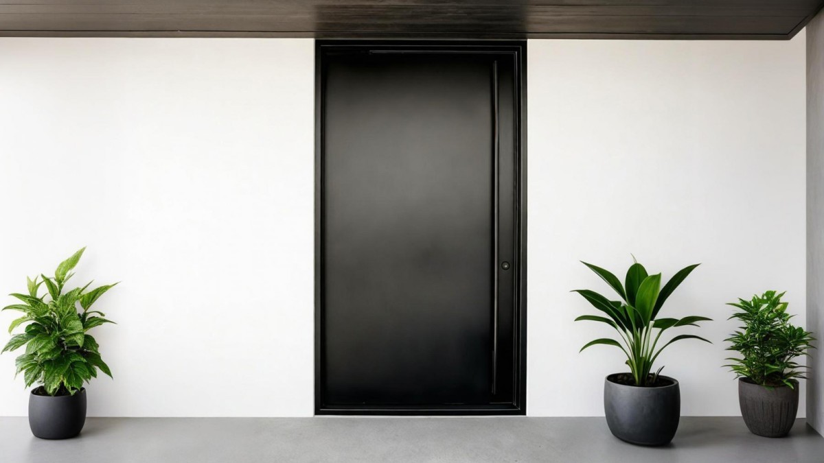 Automotive-grade fluorocarbon baking paint finish on Korean-style flat panel door