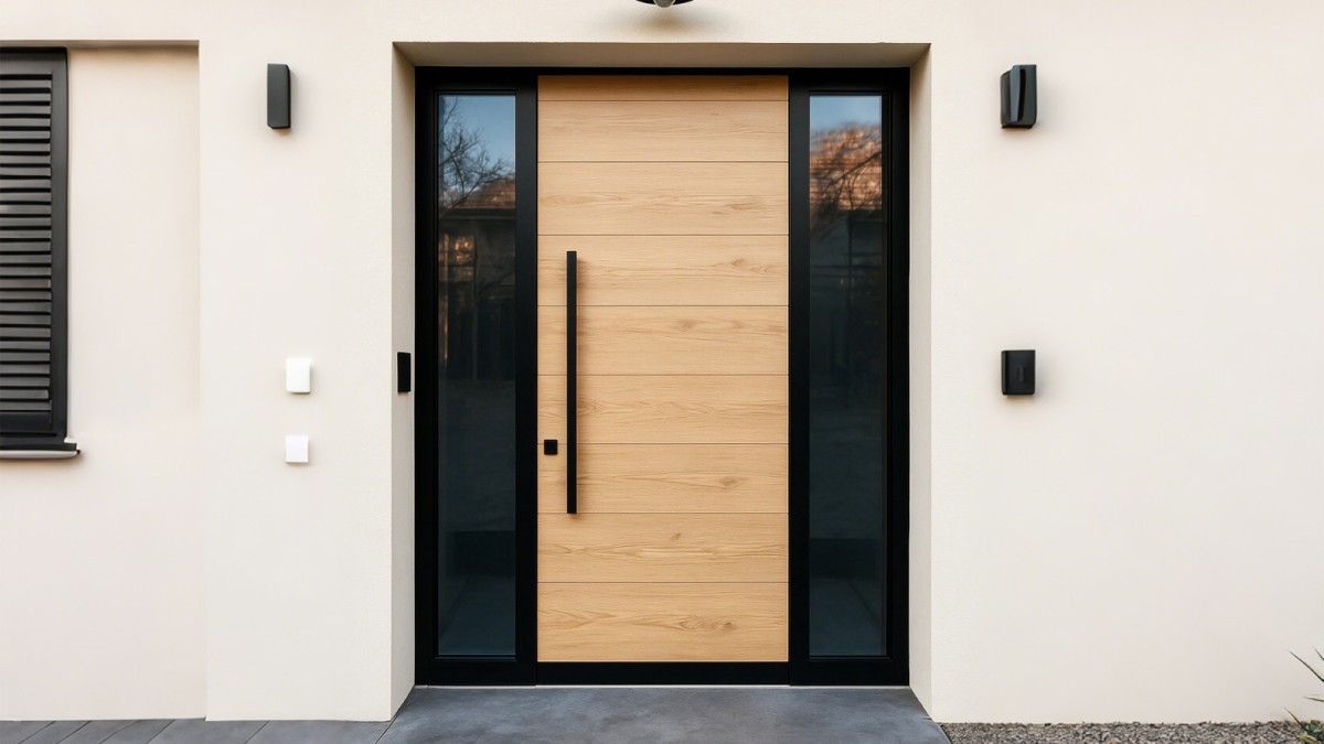 Korean-style stainless steel transfer texture entry door