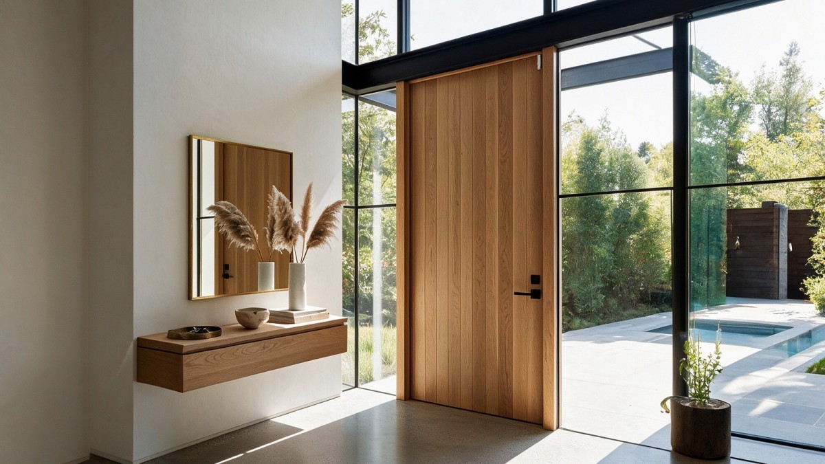 Korean-style stainless steel transfer texture door view 3