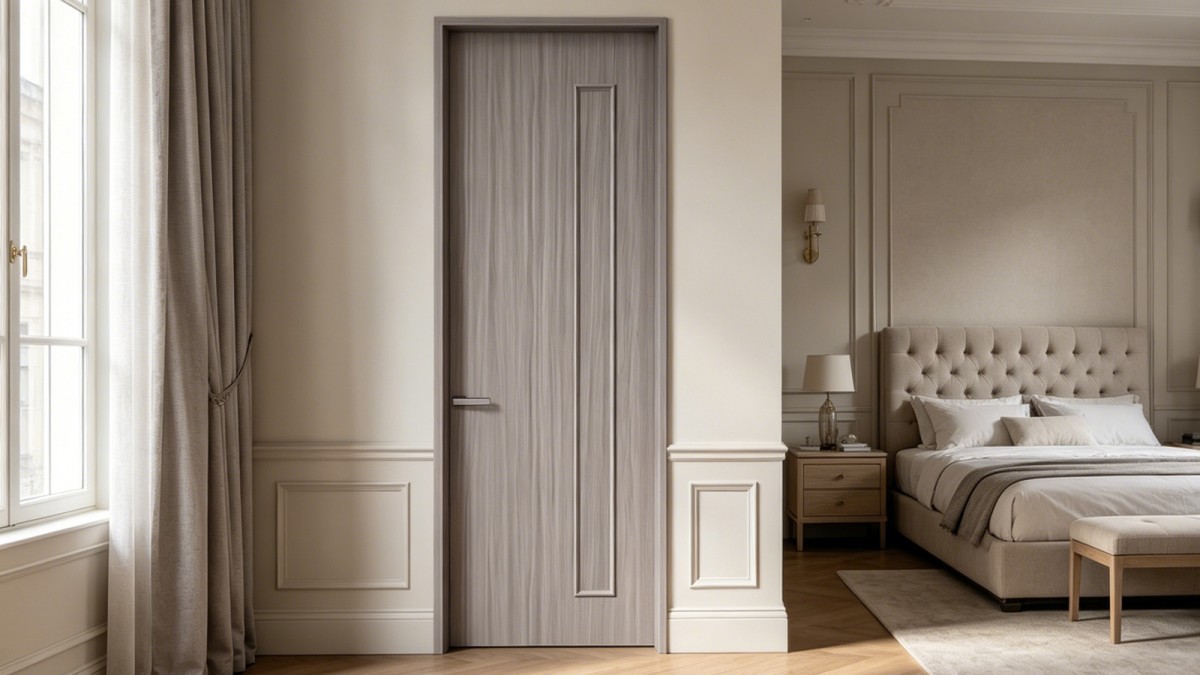 Paint-free moulding line interior wood door view 4