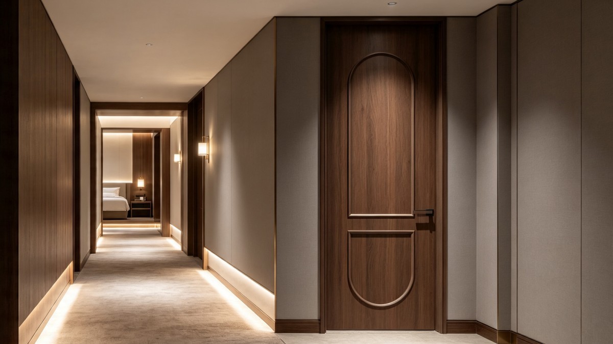 Paint-free moulding line interior wood door view 5