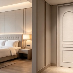 Custom Paint Free Moulding Line Interior Wooden Door
