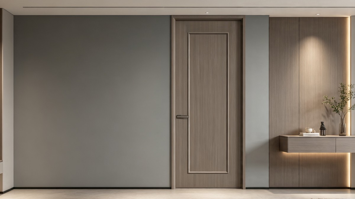 Paint-free moulding line interior wood door view 8