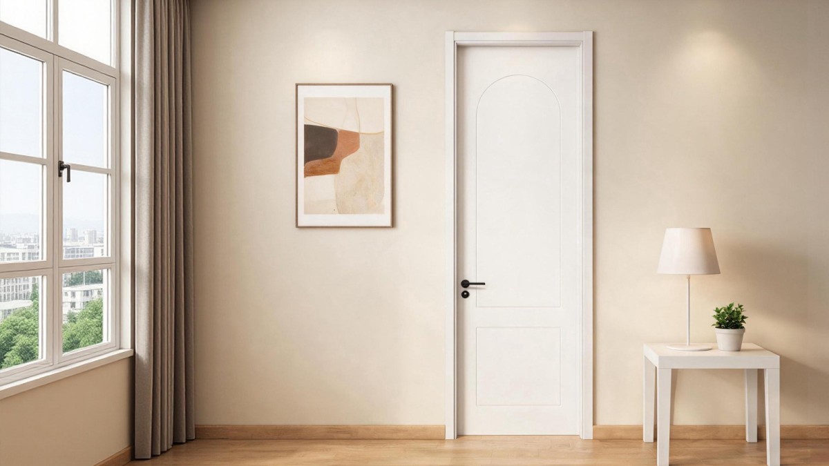 Synchronized embossed paint-free interior wood door view 3