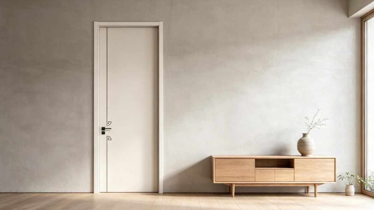 Micro inlay paint-free interior wood door