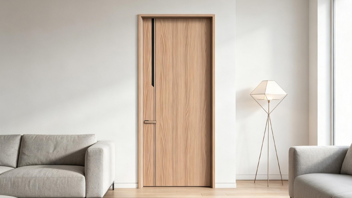 Micro inlay paint-free interior wood door view 8