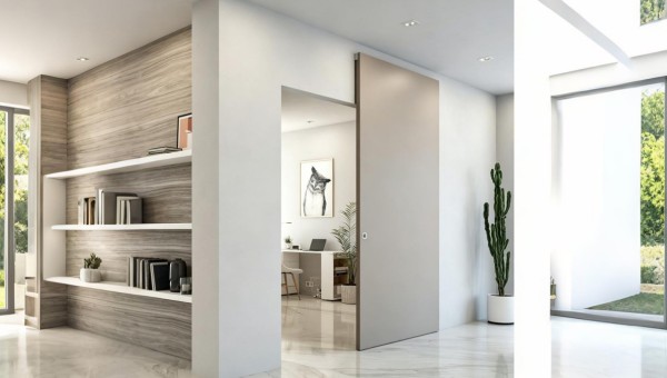 Custom Interior Ghost Door With Concealed Sliding Hardware