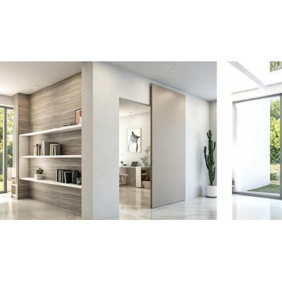 Custom Interior Ghost Door With Concealed Sliding Hardware