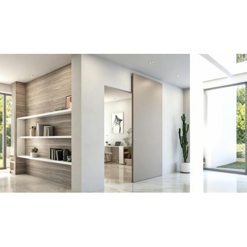 Custom Interior Ghost Door With Concealed Sliding Hardware