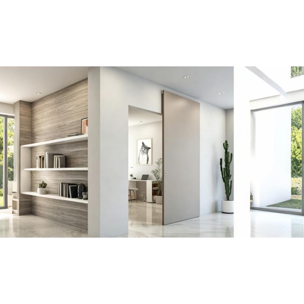 Custom Interior Ghost Door With Concealed Sliding Hardware
