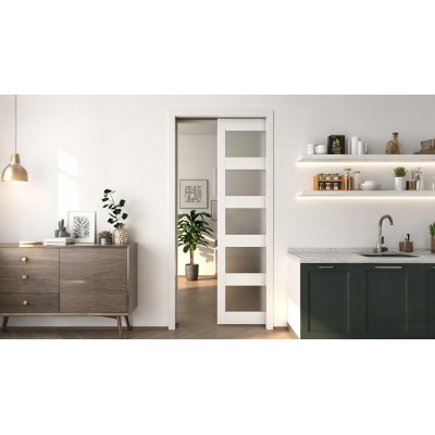 Micro-Gap Pocket Door With Concealed Hardware