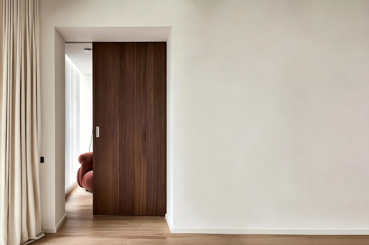 YE12 and YE11 pocket door hardware installation scene