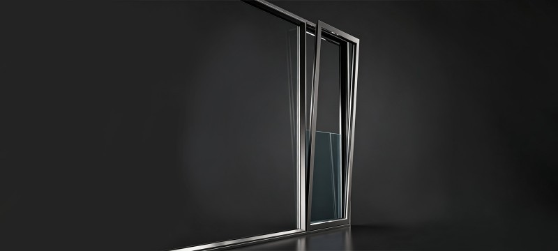 BC-110 integrated security screen casement window exterior