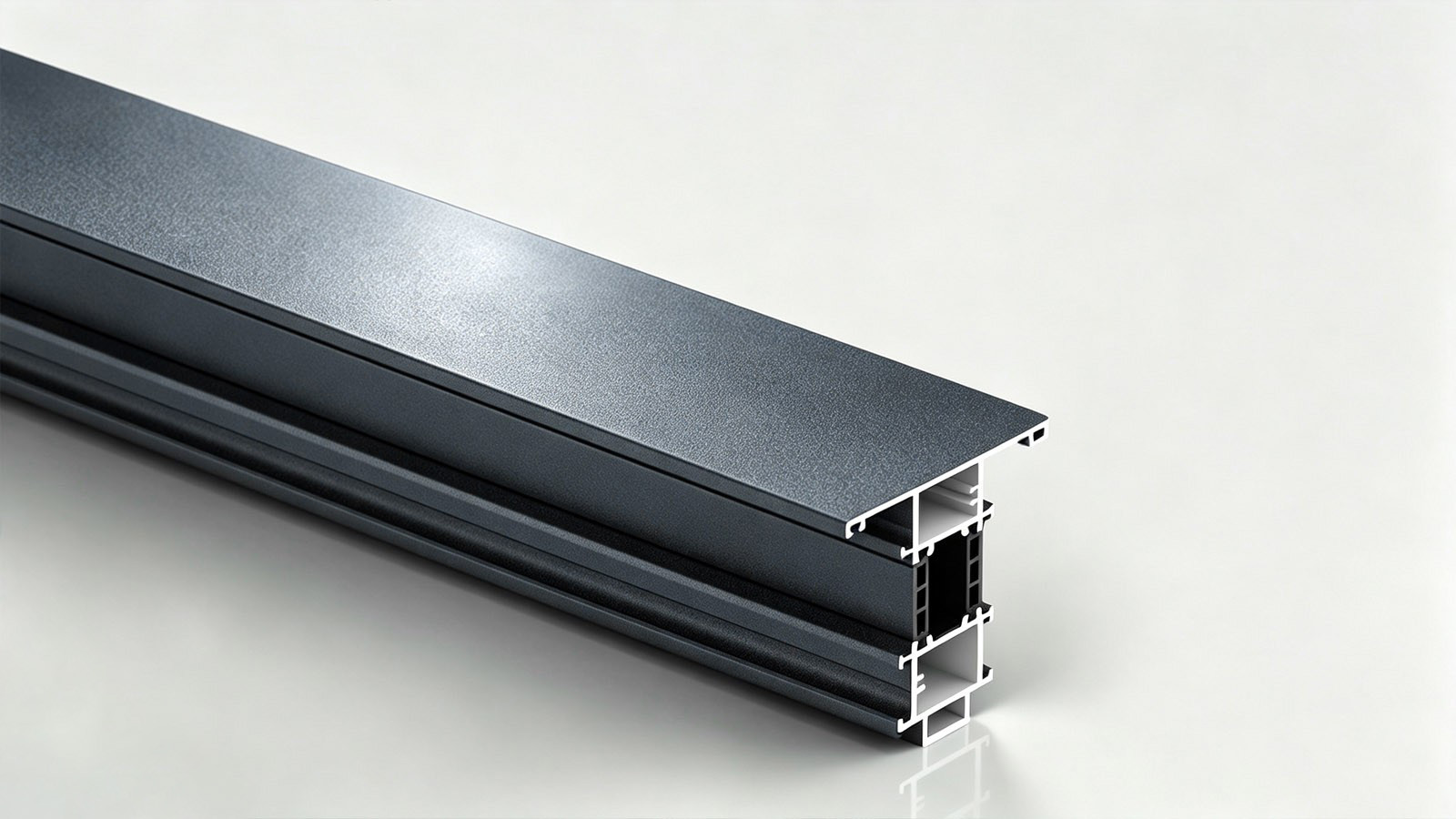 Metallic Grey architectural aluminum window finish