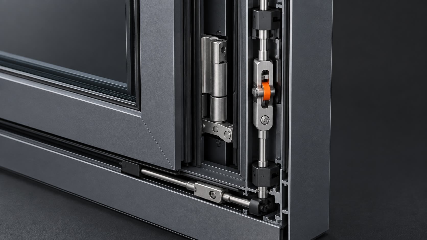 JBS side-mounted concealed locking and transmission hardware