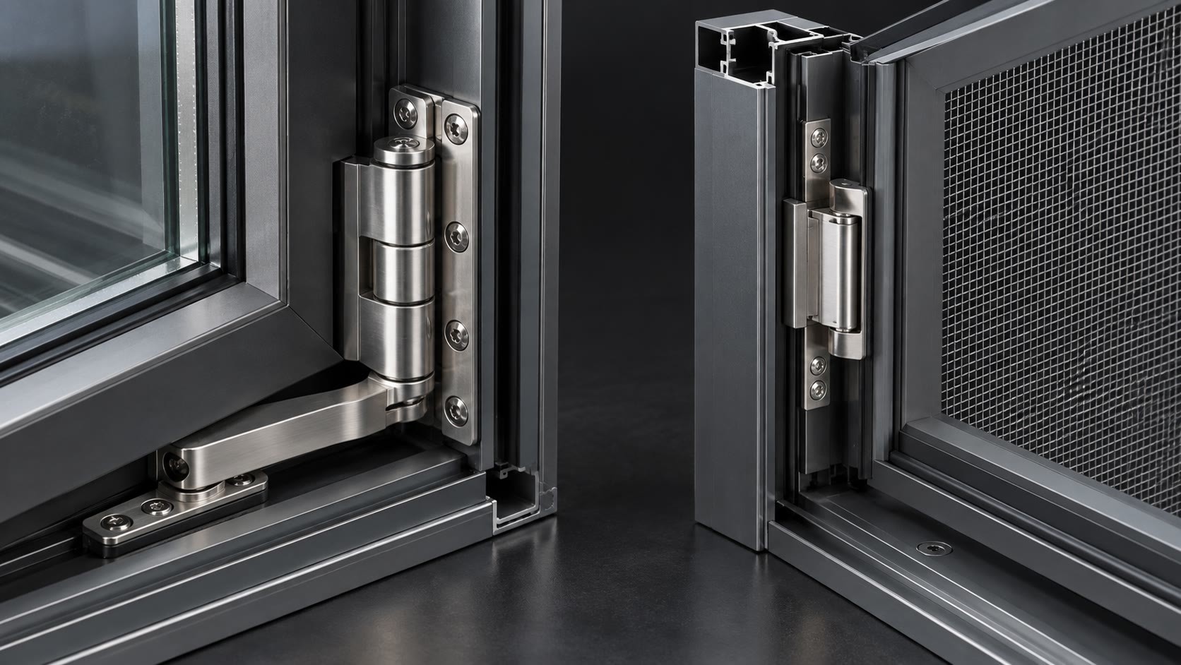 Heavy-duty anti-drop and concealed screen-sash safety hardware
