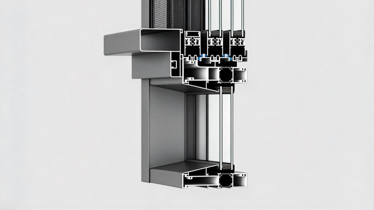 BC-S125 six-track panoramic anti-sway slider for coastal balconies