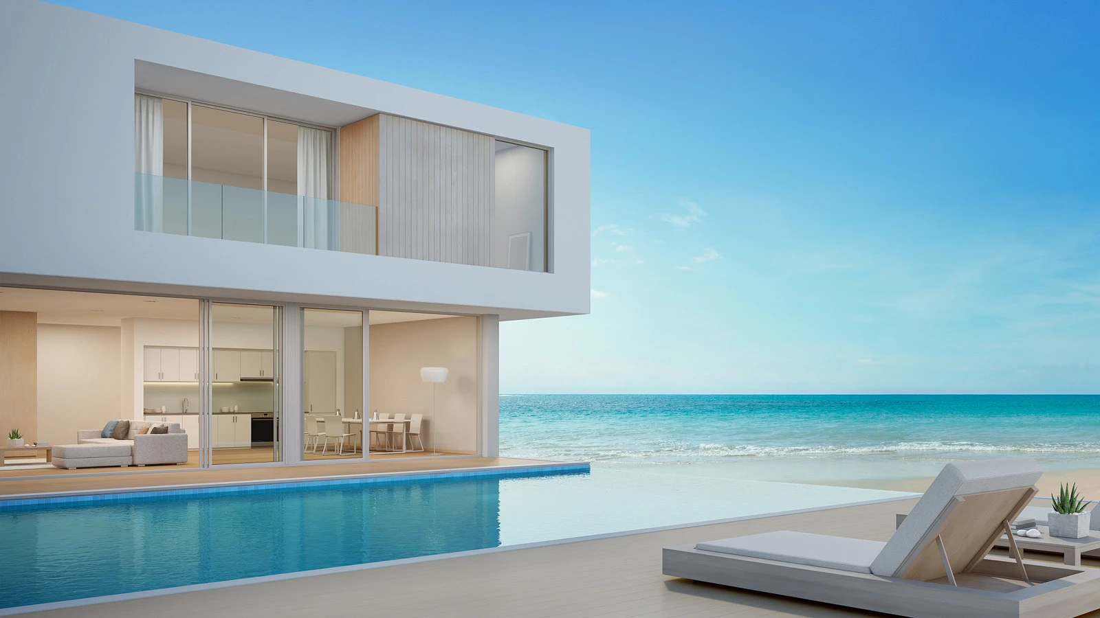 BC-S130 hurricane-armor panoramic sliding door in an architectural setting