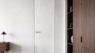 Synchronous Texture Aluminum Frame Wood Door