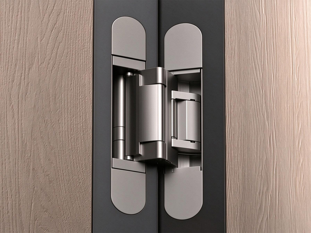 Commercial door hinge detail