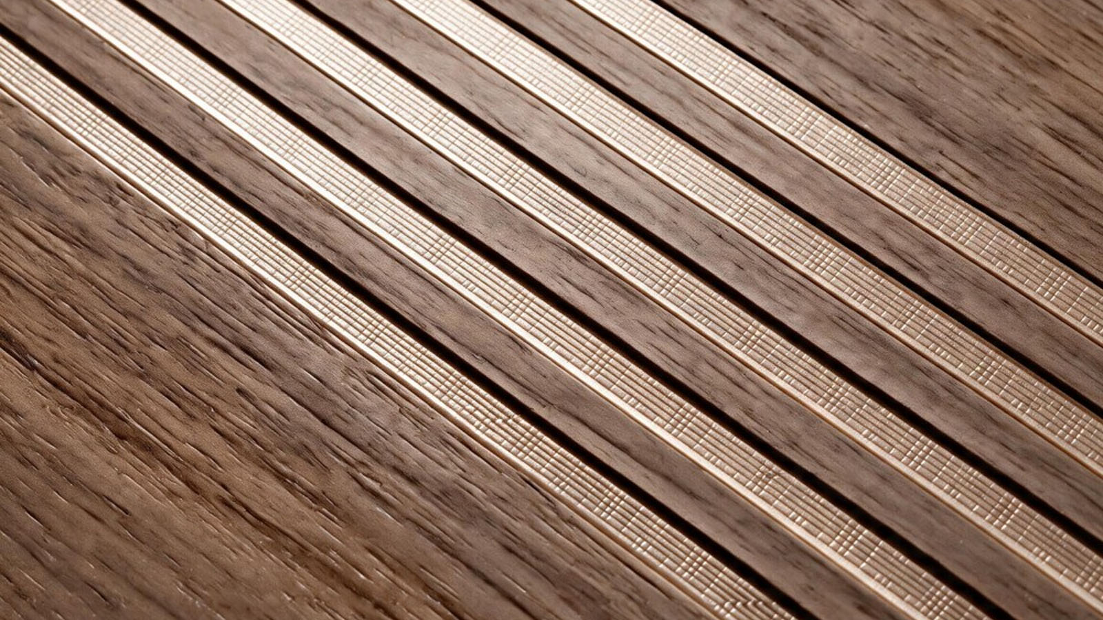 Synchronized embossed aluminum-wood door surface