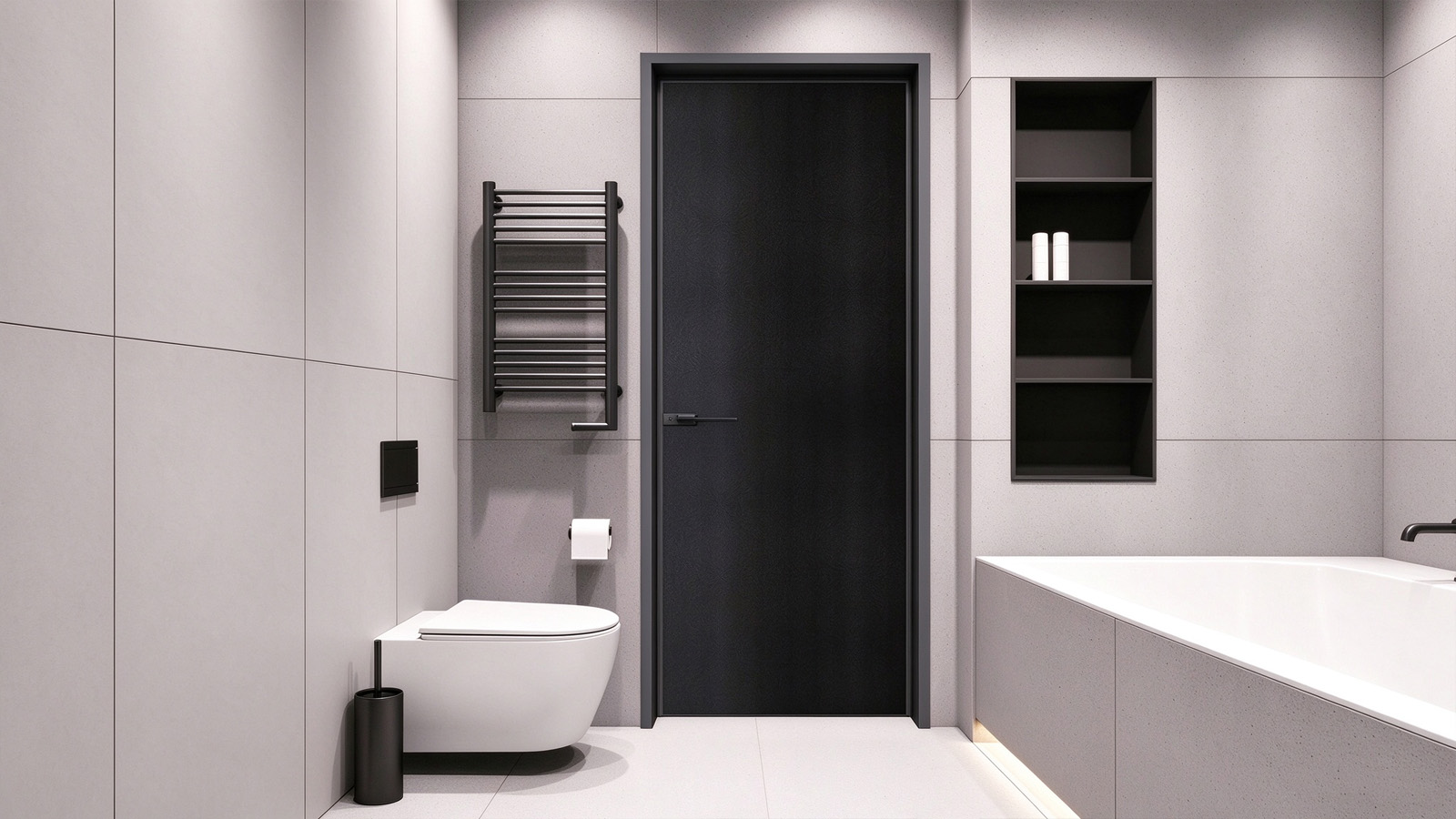 Bathroom Ultra-Narrow Aluminum Glass Door with Coordinated Woodgrain Finish