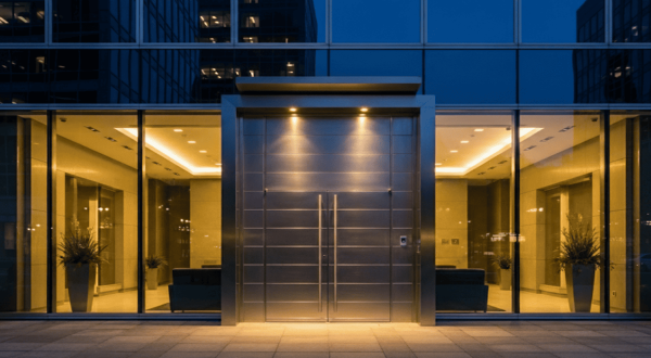 Enhancing Commercial Property Security & Aesthetics: BLOSSOM CHEER Metal Entry Door Solutions