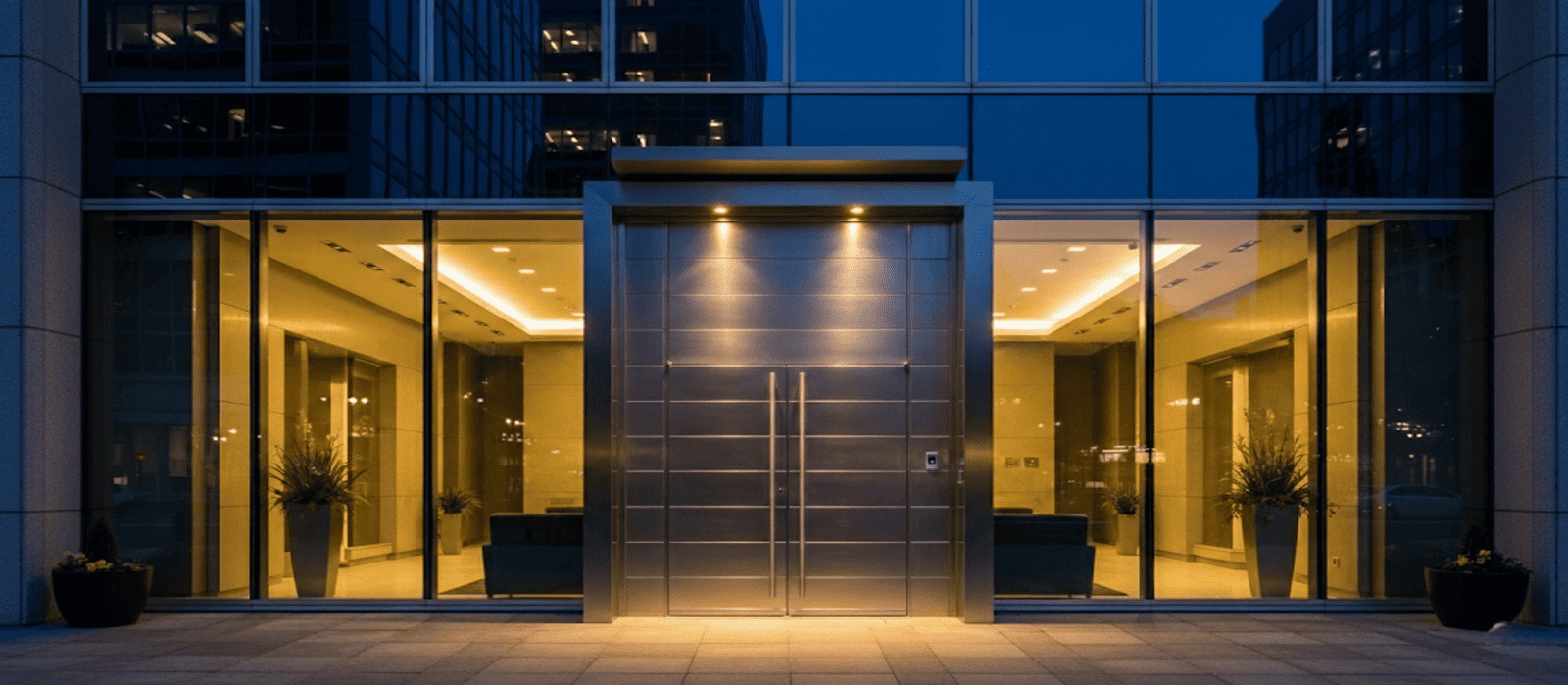 Enhancing Commercial Property Security & Aesthetics: BLOSSOM CHEER Metal Entry Door Solutions