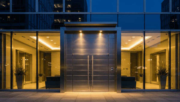Enhancing Commercial Property Security & Aesthetics: BLOSSOM CHEER Metal Entry Door Solutions