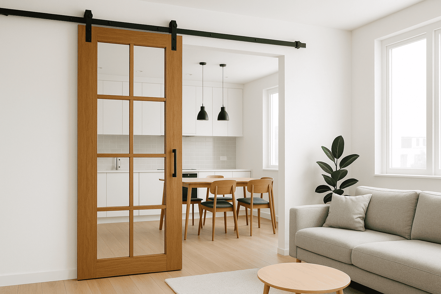 Space-Saving Style with Barn Doors