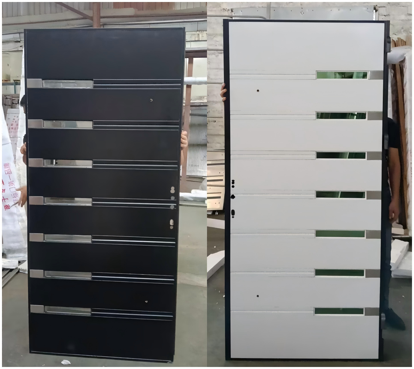 BC1941-304 stainless steel inside and outside double color door