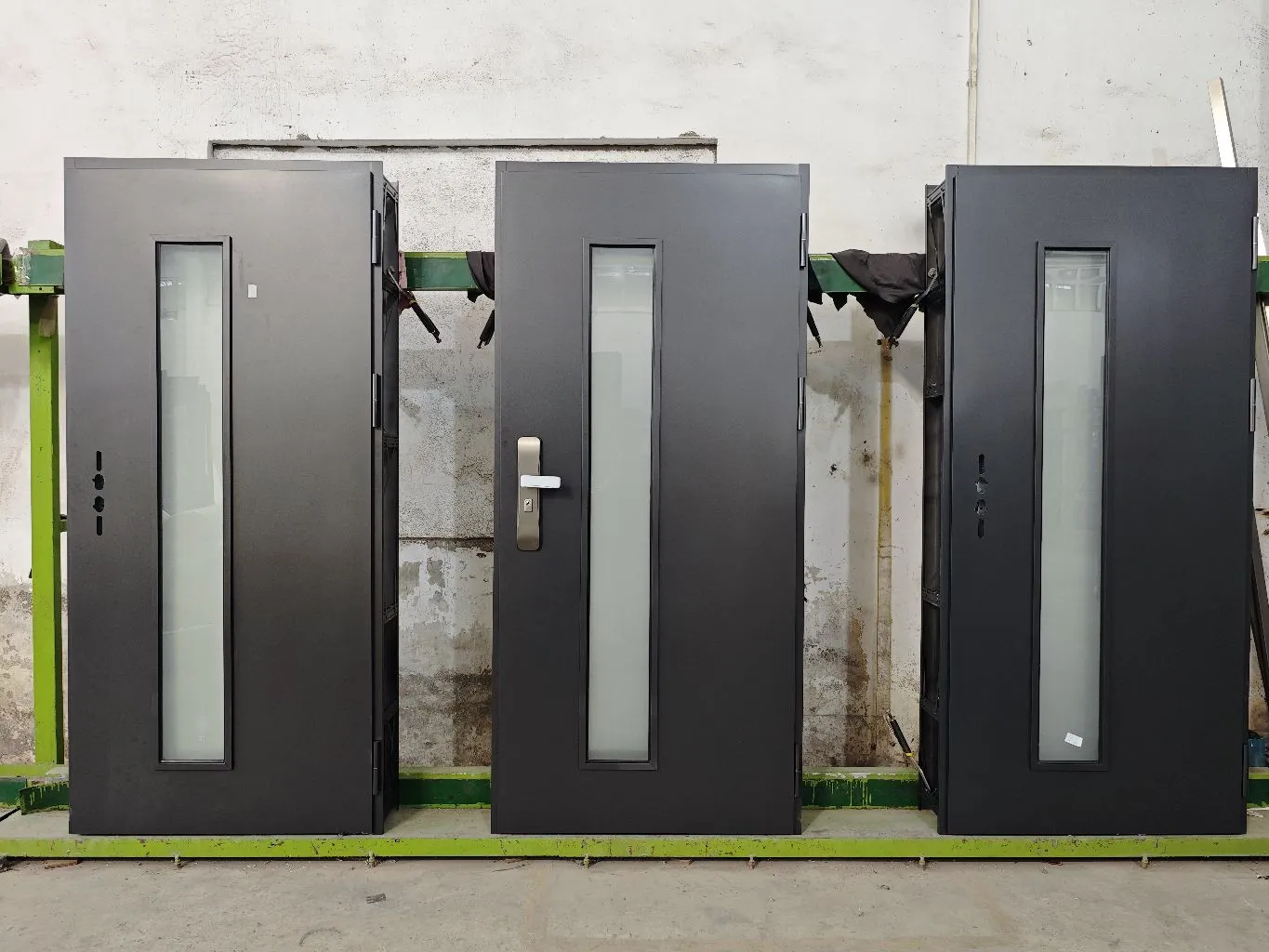 BC1981-Galvanized Steel Glass Door