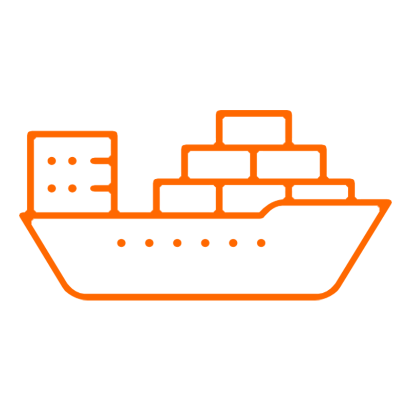 Seaworthy packaging and global delivery icon