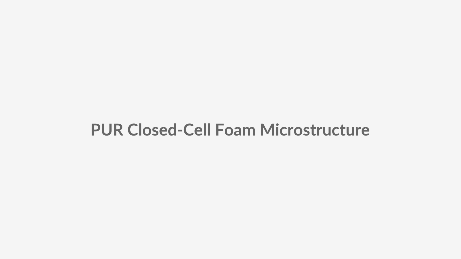 Microscopic metallographic-style cross-section showing the high-density closed-cell polyurethane foam structure used inside insulated steel sectional door panels