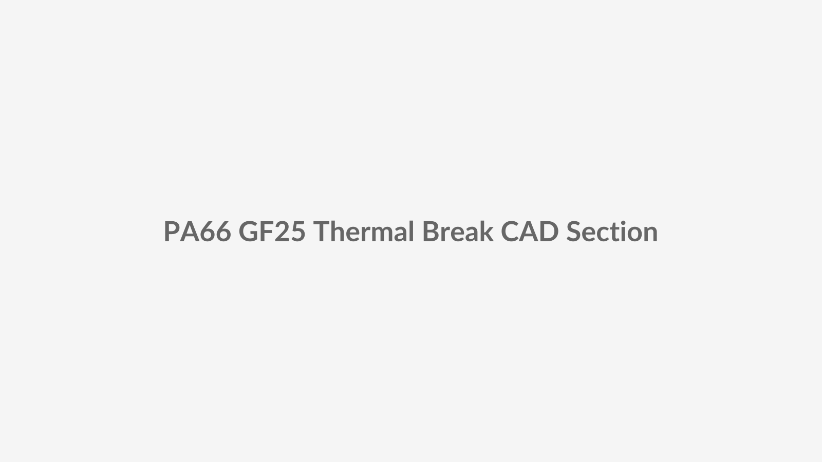 Macro CAD sectional placeholder showing the PA66 GF25 thermal break chamber structure inside a thermally broken wood-aluminum composite door frame and sash assembly