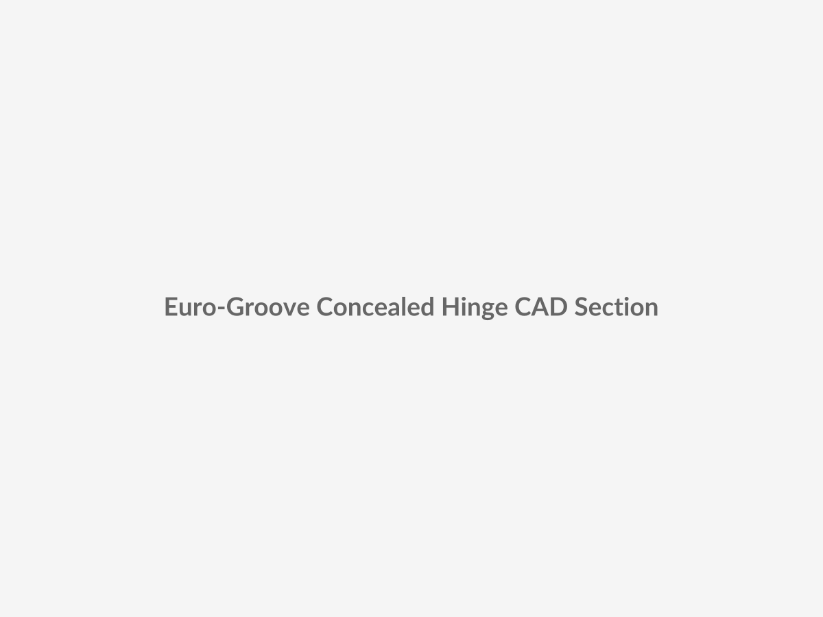 Detailed CAD sectional placeholder showing a concealed multi-axis hinge installed inside the Euro-groove channel of an 85 Series aluminum tilt and turn window with flush frame and sash profiles
