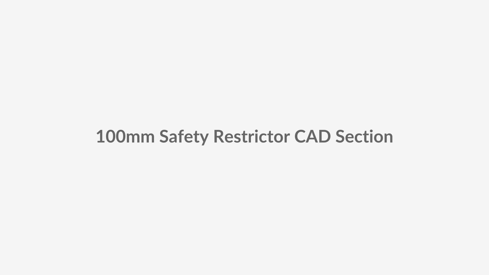 CAD sectional placeholder showing a 100mm child-safety restrictor stay inside a tilt-before-turn window, including force path, limiter connection points and anti-fall safety hardware details