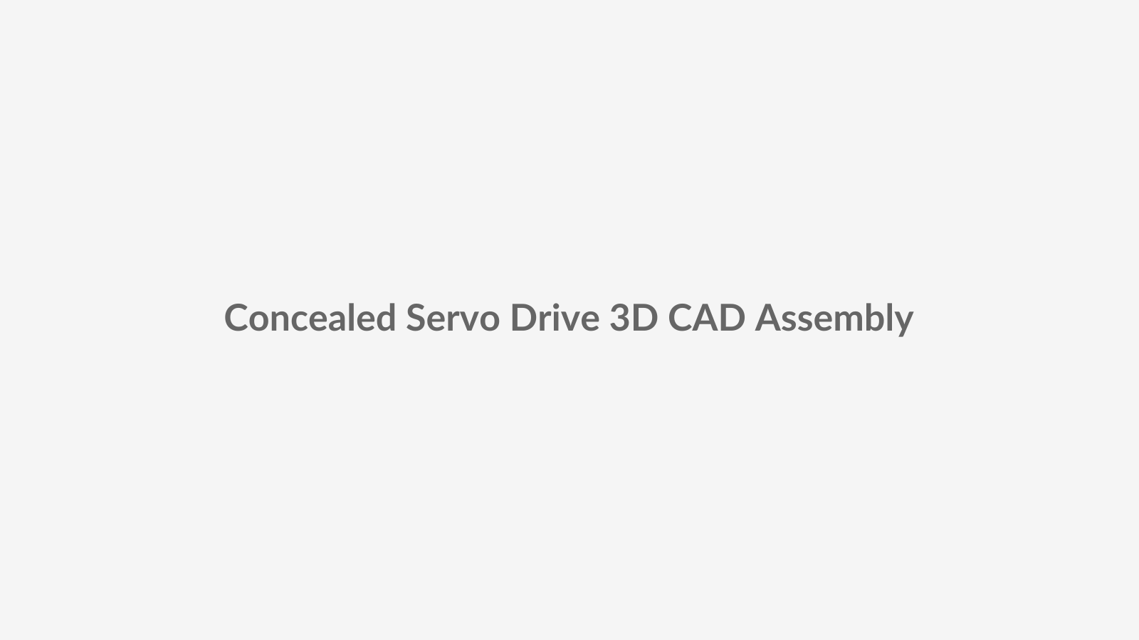 Three-dimensional CAD assembly placeholder showing a concealed brushless servo motor, transmission belt, drive mechanism and hidden motor channel integrated into an automated aluminum sliding window frame