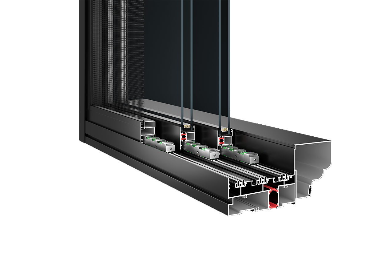 BC-S125/130 steel tandem rollers and stainless steel rails detail