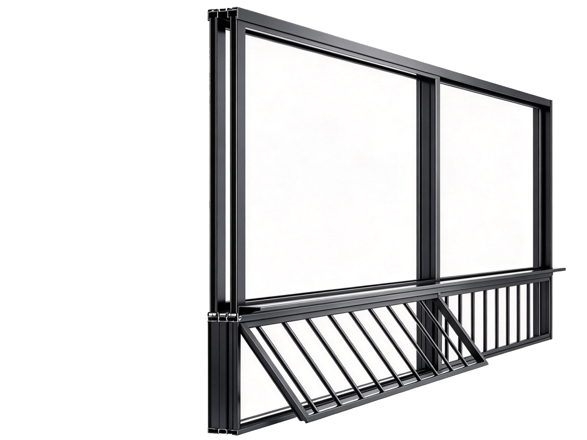 BC110 openable protective guardrail and drying rack