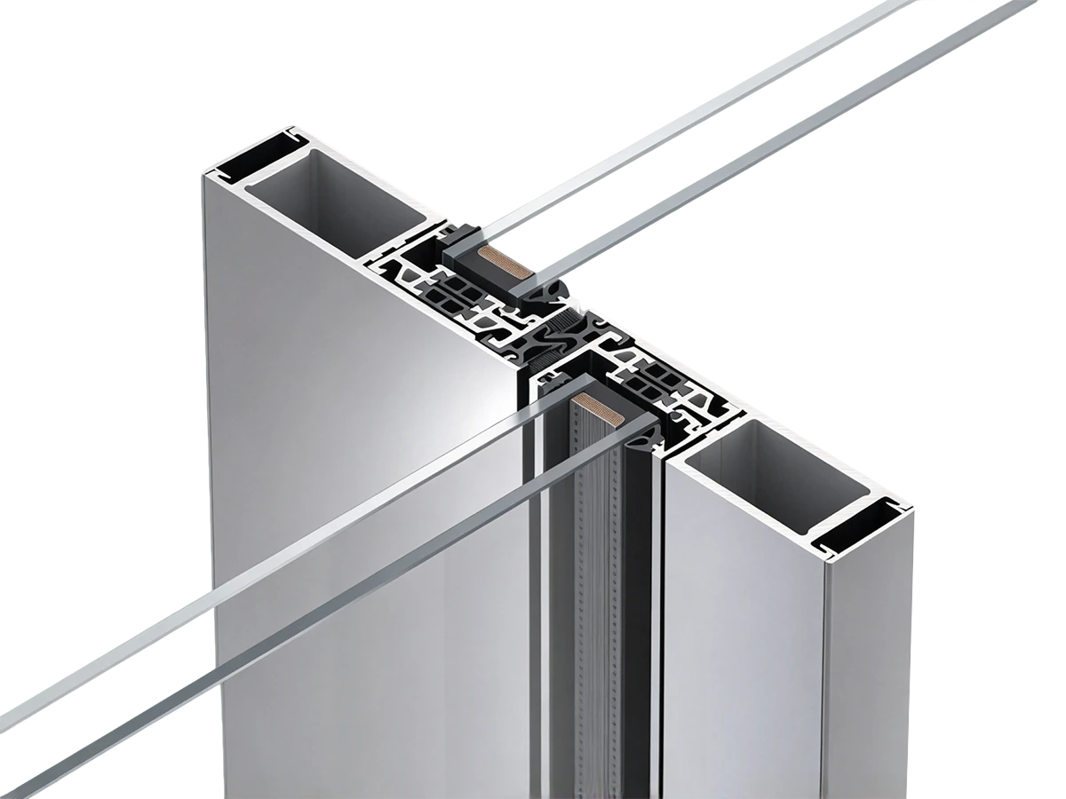 BC-S128 32 mm slim interlock profile detail
