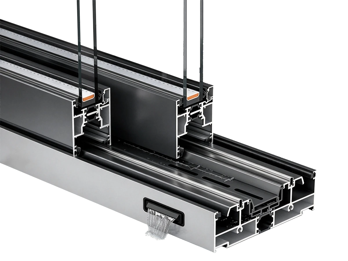 BC-S150 integrated drainage track detail