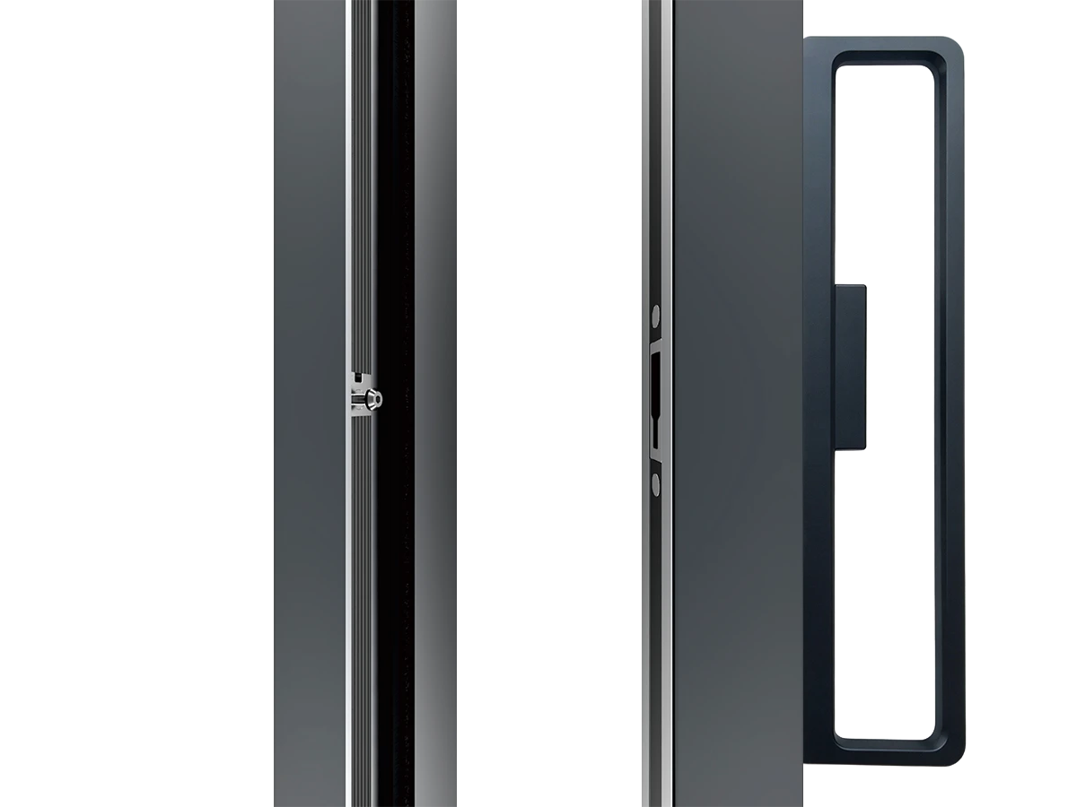 BC-S103 reverse-mounted hardware locking system detail