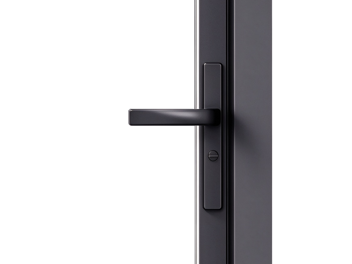 Refined door handle with a comfortable grip