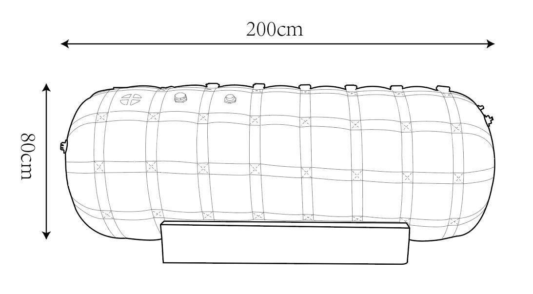 Professional-Grade Hyperbaric Chamber Line Drawing